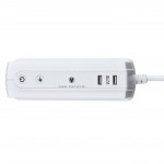Masterplug SRGDU62MW2 Compact Surge Protected 2 USB X2.1A with 6 Sockets 2M Extension Leads White