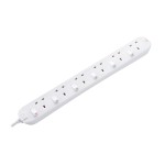 Masterplug SWC62N Individual Switched 6 Socket 13A Fused Extension Leads 