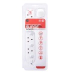 Masterplug SWSRG42N Individually Switched 4 X13A Surge Extension Leads White   