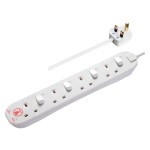 Masterplug SWSRG42N Individually Switched 4 X13A Surge Extension Leads White   