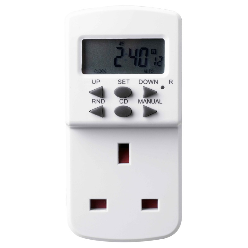 Masterplug TES7 7 Days Programmable Electronic Timer White