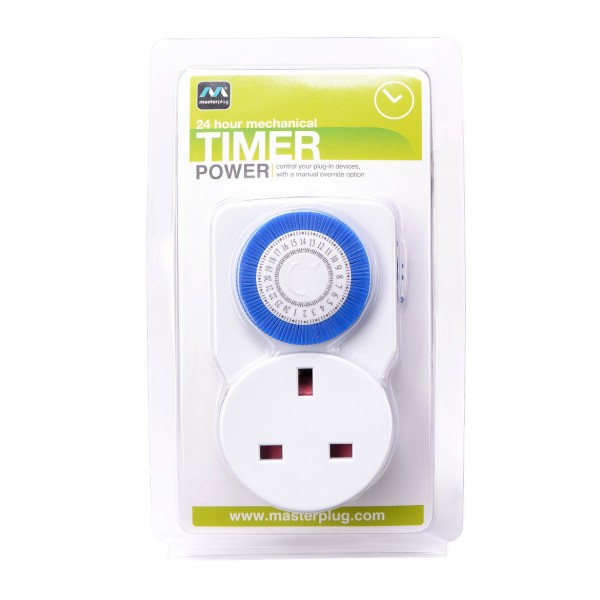Masterplug TMS24 Daily Mechanical Segment Timer White   