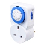Masterplug TMS24 Daily Mechanical Segment Timer White   