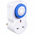 Masterplug TMS24 Daily Mechanical Segment Timer White   