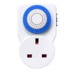 Masterplug TMS24 Daily Mechanical Segment Timer White   