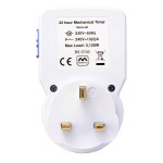 Masterplug TMS24 Daily Mechanical Segment Timer White   
