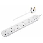 Masterplug BSG2N 6 Socket 13A Fused Extension Leads 