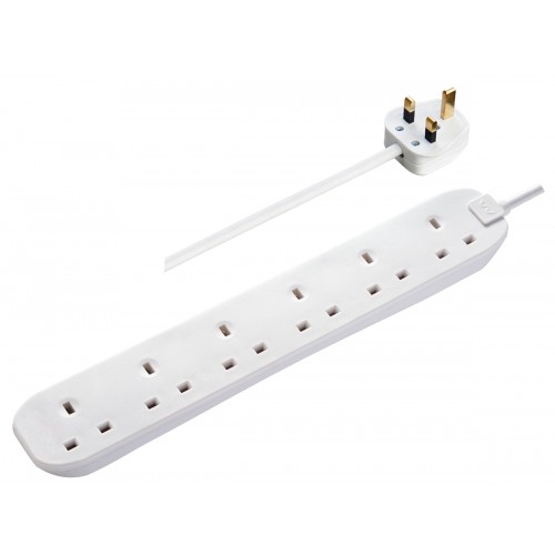 Masterplug BSG2N 6 Socket 13A Fused Extension Leads 