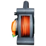 Masterplug HLP2013/2IP  20M Case Reel IP54 rated socket 2 X 13A -  Orange & Grey