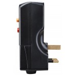 Masterplug PRCDKB-MP RCD Safety Plug 13A Fused UK 3 P Black Residual Current Device