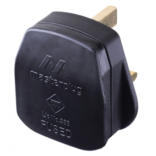 Masterplug PT13B Rewireable 13A Fused Plug Black