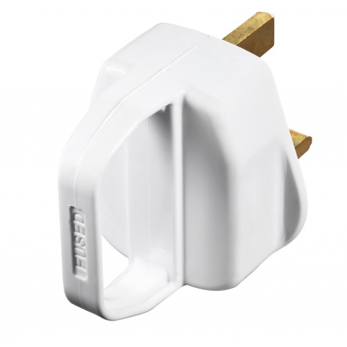 Masterplug PT13HW 13A Plug with Handle White