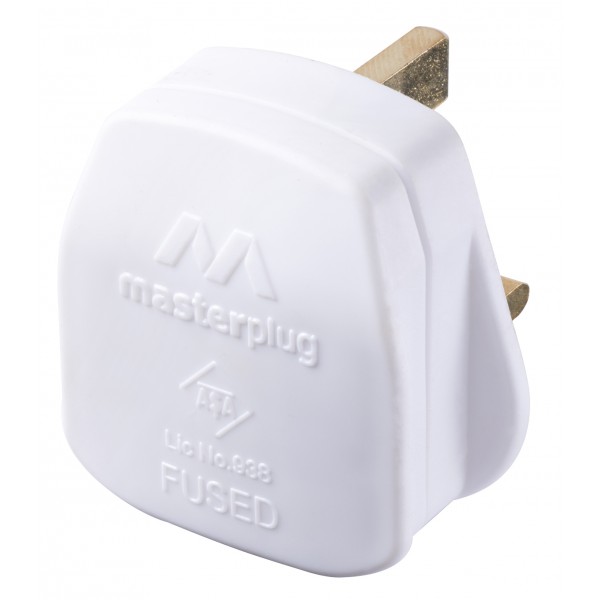 Masterplug PT13W Rewireable 13A Fused Plug White