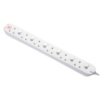 Masterplug SWSRG62N Individually Switched 6 X13A Surge Extension Leads White   