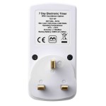Masterplug TES7 7 Days Programmable Electronic Timer White   