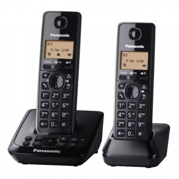 Panasonic KX-TG2722BK Twin set Cordless Phone BLACK
