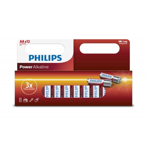 Philips LR6P12B/97 Power Alkaline AA Batteries 12 pcs/pack 