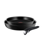 Tefal Ingenio Expertise 3 pcs set L6509205 FRY PAN 24/28CM with removable handle Induction Compatible Made in France 