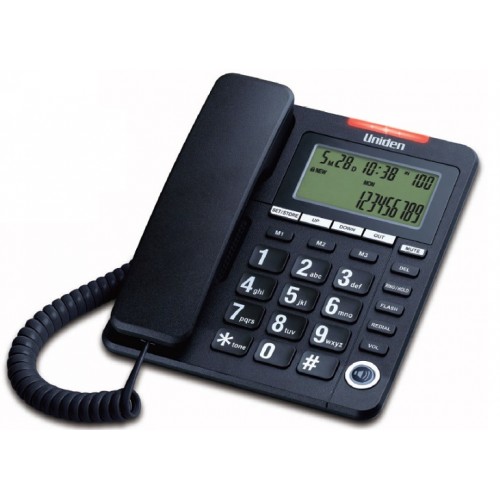 Uniden AS7408 Big Button & Big Display Speaker Phone Black