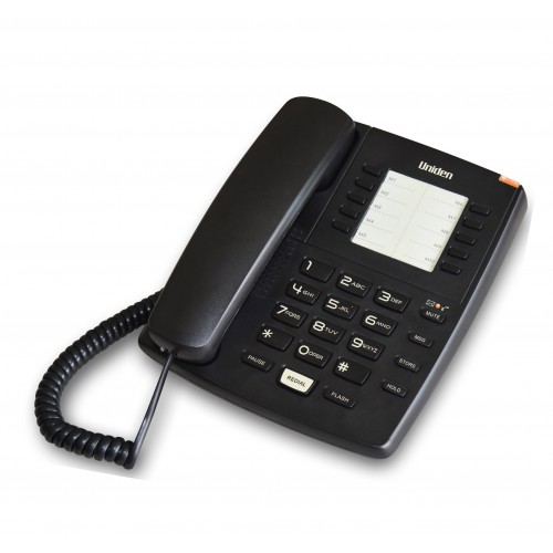 Uniden AS7201 Corded Phone with Message Waiting Lamp Black
