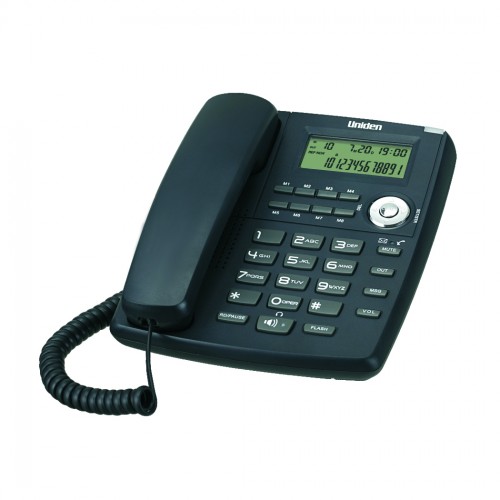 Uniden AS7401 Cored Phone with Message waiting lamp Black