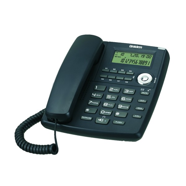 Uniden AS7401 Cored Phone with Message waiting lamp Black