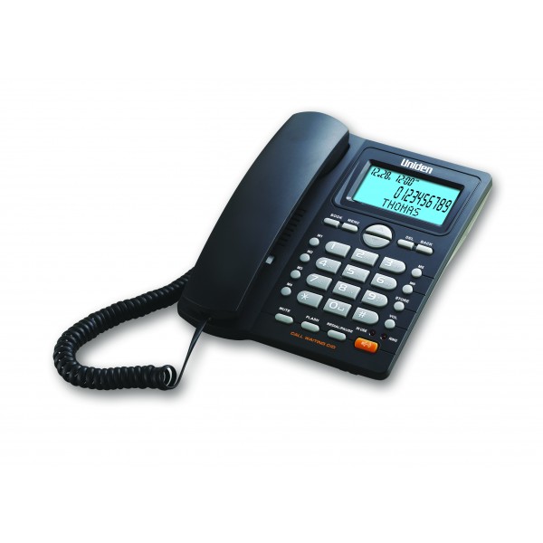 Uniden AS7414 Name and Number CID Phonebook LCD Backlit Speakerphone Corded Black Uniden AS7414 Name and Number CID Phonebook LCD Backlit Speakerphone Corded Black