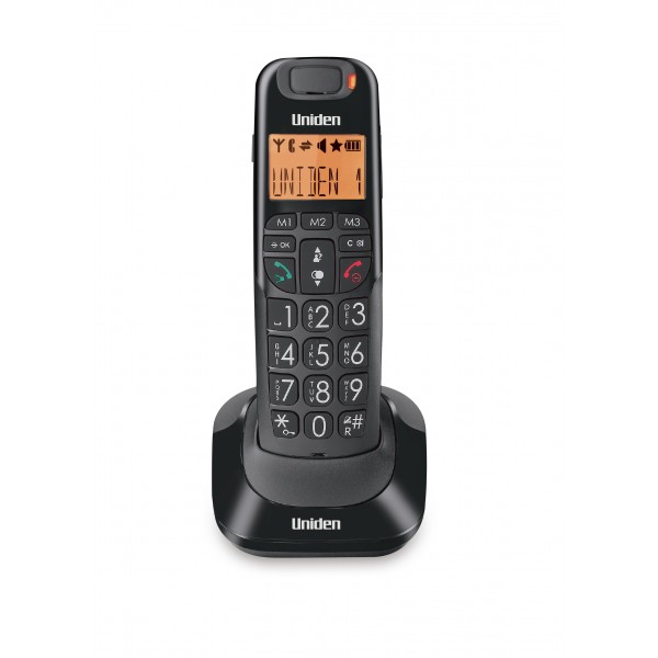 Uniden AT4105 Big Button Big Numbers and Audio Boost Cordless Phone  Black
