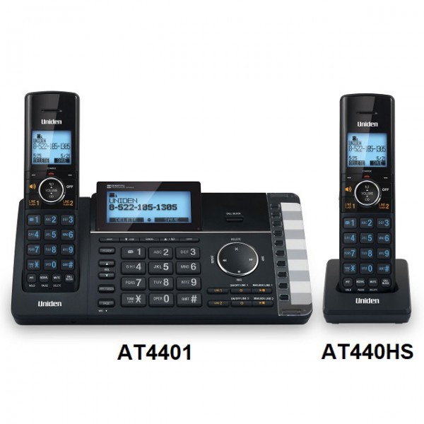 Uniden AT4401 2-Line Cordless Answering System with Smart Call Blocker (Main Unit)