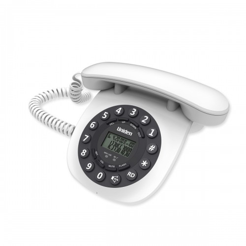 Uniden AT8601 Retro Design Phone Speakerphone White