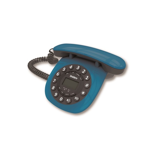 Uniden AT8601 Retro Design Phone Speakerphone Blue